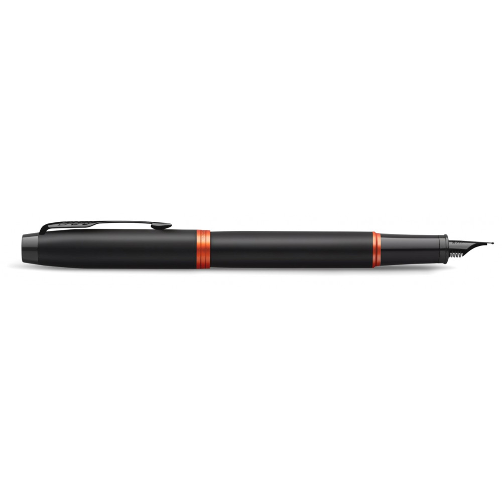 Ручка перьевая Parker IM Vibrant Rings F315, Flame Orange PVD (Перо F)