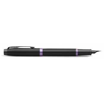 Ручка перьевая Parker IM Vibrant Rings F315, Amethyst Purple PVD (Перо M)