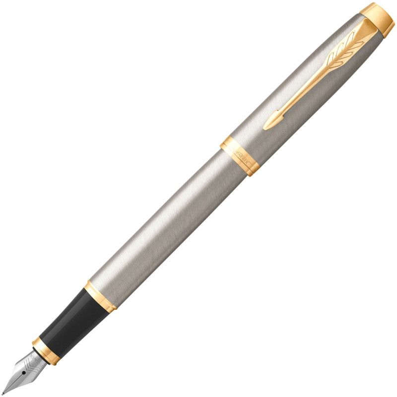 Перьевая ручка Parker IM Core F321, Brushed Metal GT (Перо F)