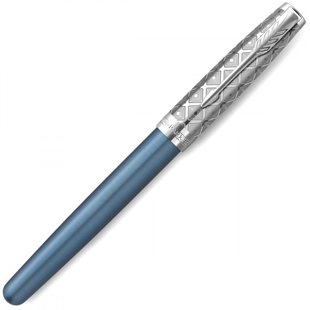 Ручка-роллер Parker Sonnet Premium T537, Metal Blue CT